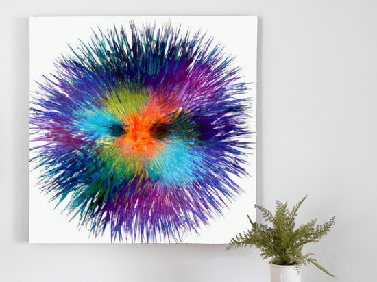 Explosive Sea Urchin Hues kunst - 30x30 centimeter op Canvas | Foto op Canvas - wanddecoratie