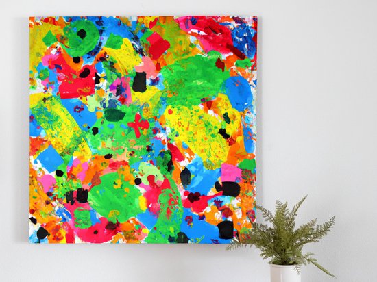 Abstract Color Fetish kunst - centimeter op Canvas | Foto op Canvas - wanddecoratie