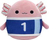 Squishmallow Knuffel - 19CM - Archie the Pink Axolotl in Blue Jersey