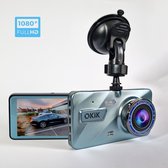 OKIK Dual Dashcam voor auto – FullHD 170° met Nachtvisie, Loop recording en max. 32Gb – Vernieuwde Nederlandse handleiding