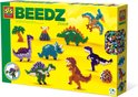 SES Beedz - Dino Wereld - 2100 strijkkralen met legbord - PVC vrij - dino thema