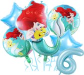 Ariel ballon set - 82x60cm - Folie Ballon - Prinses - Themafeest - 6 jaar - Verjaardag - Ballonnen - Versiering - Helium ballon - de kleine zeemeermin