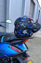 Helmstickers - Shark helm - Boxer helm - Camo - Blauw & Grijs - Helmen