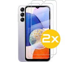 Screenprotector Geschikt Voor Samsung Galaxy A14 - Glasplaat - Tempered Glass - 2 Stuks