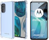 Hoesje geschikt voor Motorola Moto G72 - Screen Protector GlassGuard - Back Cover Case ShockGuard Transparant & Screenprotector