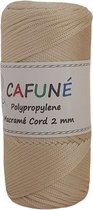 Cafuné Polypropyleen Macrame koord - 2mm - Bone - PP4 - Haken - Macramé - Paracord - Polyester