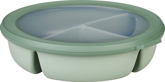 Mepal - Multikom Cirqula vershouddoos - 3-vaks bento bowl - 250 ml, 250 ml & 500 ml - Rond - Nordic sage