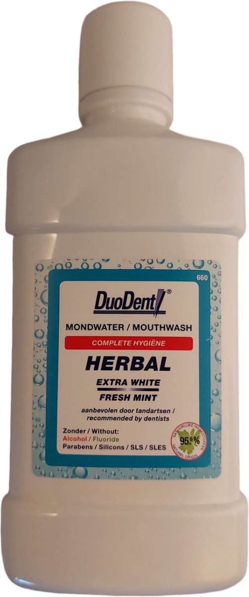 Duodent Herbal Extra White/Freshness - 500 ml - Mondwater - Duodent