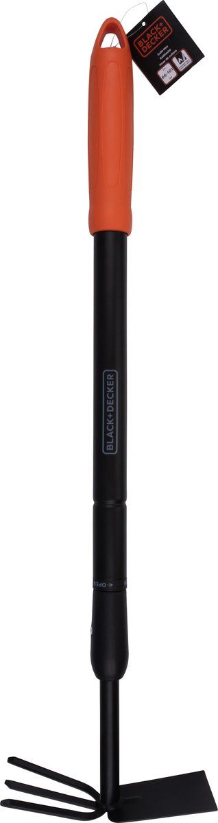 BLACK+DECKER Cultivator met Schoffel - Tuinhark en Schoffel - In Lengte Verstelbaar 66-101CM - Cultiveren en Onkruid Wieden - Zwart/Oranje van BLACK+DECKER — afbeelding 3