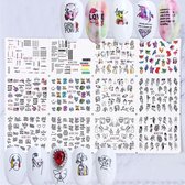 12 Stuks Nagelstickers – Zwart Modern – Nail Art Stickers