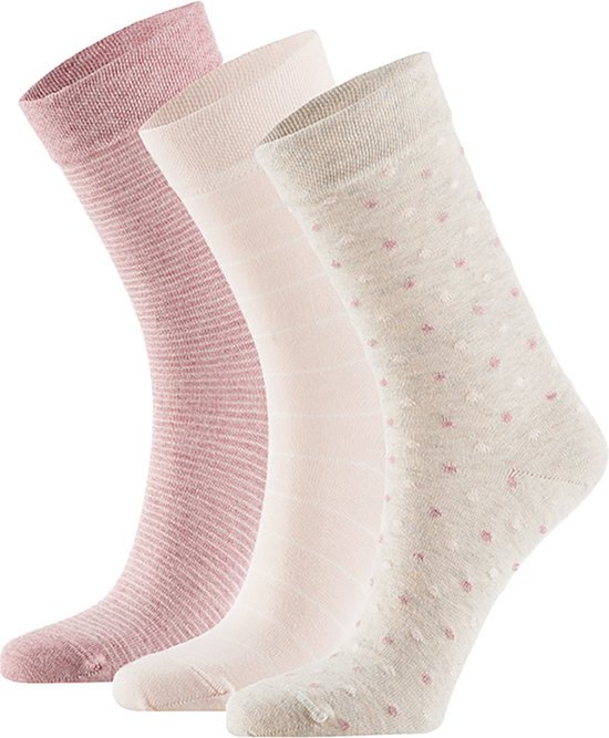 Dames sokken van biologisch katoen - duurzame modieuze sokken assorti grijs
