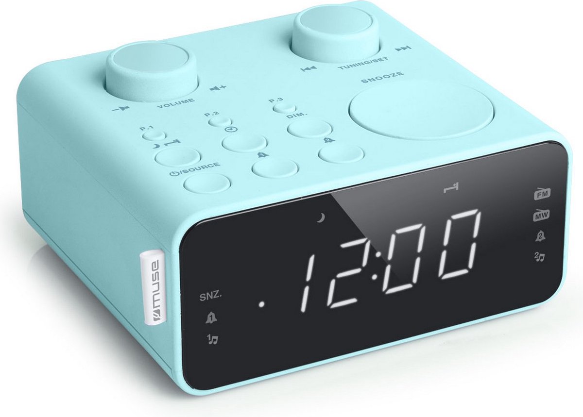 Muse M-17CB - Digitale wekkerradio met groot display blauw