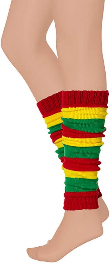 Legwarmerfeest - Jambières carnaval - rouge-jaune-vert - Taille unique - Jambières femme - Jambières carnaval - Jambières homme - Jambières - Apollo