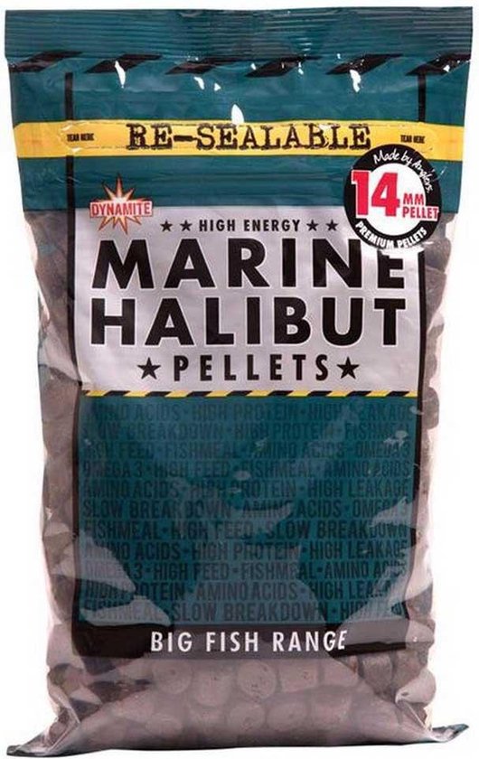 Dynamite Baits Marine Halibut PreDrilled Pellets 14mm 350 gr