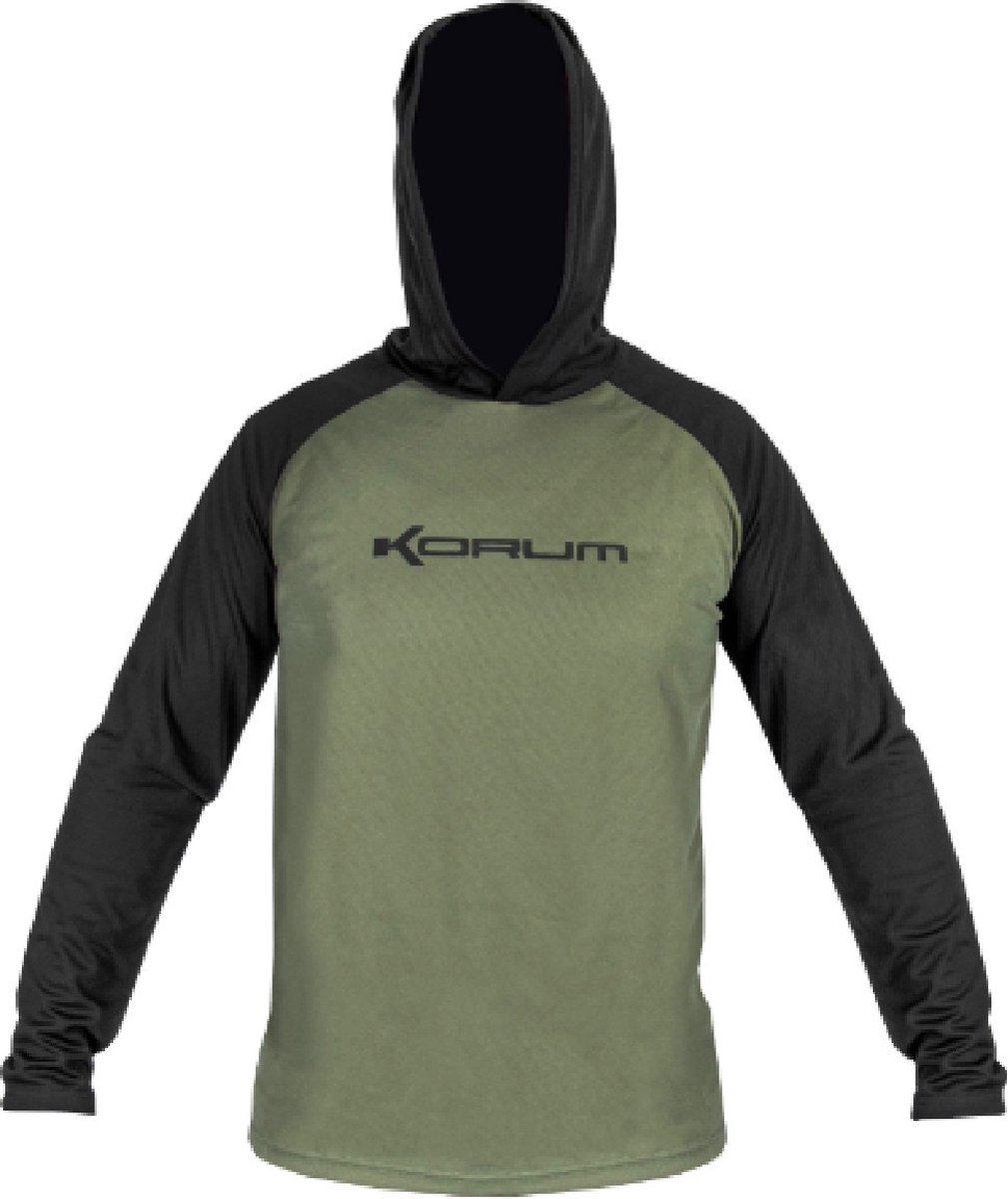 Korum Dri-Active Hooded Longsleeve T-Shirt XX-Large