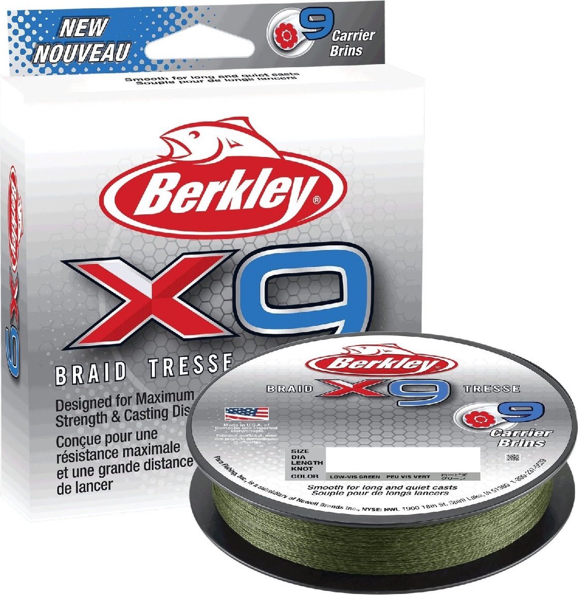 Gevlochten Lijn Berkley X9 Braid 300m 0.35mm