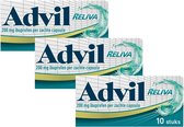 Advil Reliva Liquid Caps 200mg - 3 x 10 capsules