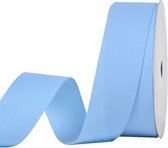 Katoenlint 25mm (2,5cm) | Effen 100% Katoen Lint | Cotton | Zacht Weefband | Licht Blauw Blue Topaz (308) | Cadeaulint | Stoffen lint | Lengte: 5 Meter