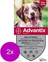 Bayer Advantix Vlooien & Teken Pipetten - Hond 10 tot 25kg - 2 x 4 stuks