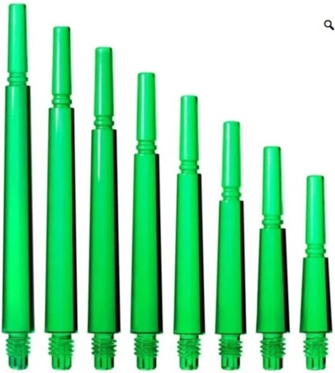 Cosmo shaft ( 2 sets= 6 stuks ) normal locked clear groen - maat 7 = 38.5 mm