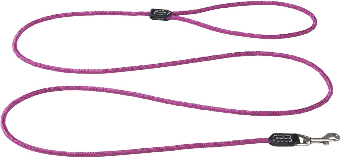 Rogz Rope Lijn Lang Roze - Hondenriem - 180X0.6 cm