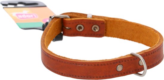 Foto: Adori halsband vetleder met print cognac hondenhalsband 45x1 8 cm