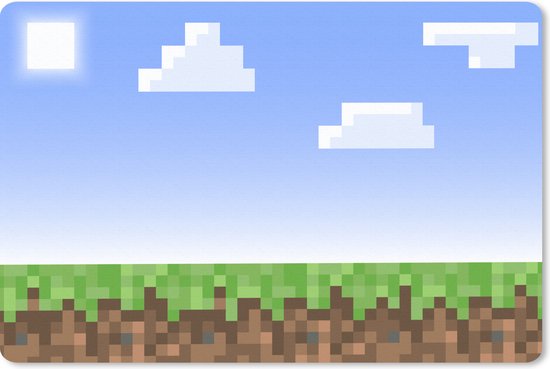Gaming Muismat - Mousepad - 27x18 cm - Gaming - Pixel - Gamen - Gras - Geschikt voor Gaming Muis en Gaming PC set