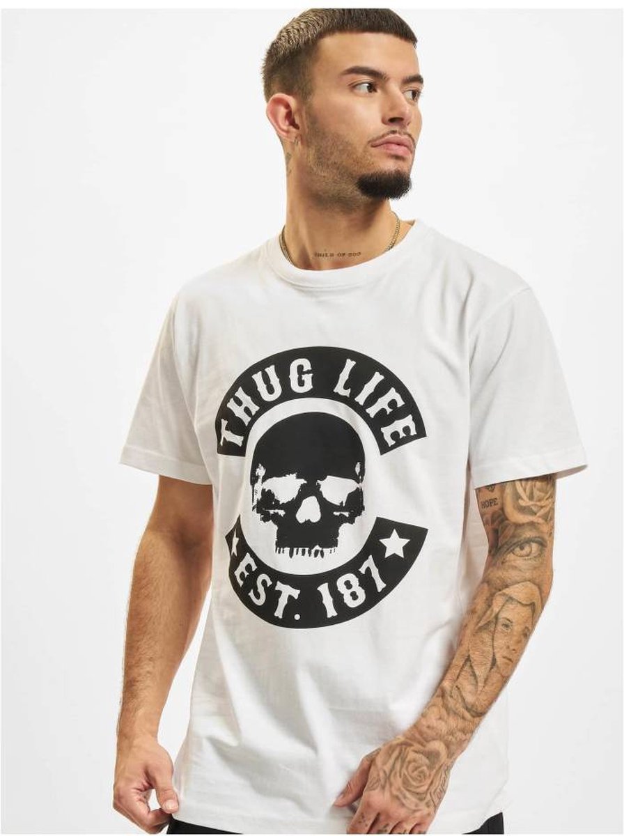 Thug Life - B.Skull Heren T-shirt - XL - Wit