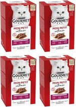 Gourmet Mon Petit Intense - Kattenvoer Natvoer - Duo Vlees - 48 x 50 g