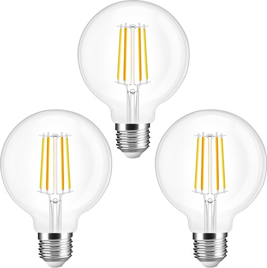 Slimme Zigbee E27 filament lamp voordeelset - G95 model (3 stuks) - Smart lamp - Slimme Zigbee lamp