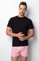 T-Shirt Voor Heren-6 stuks-Ronde Hals-Heren Hemd-Zwart-M