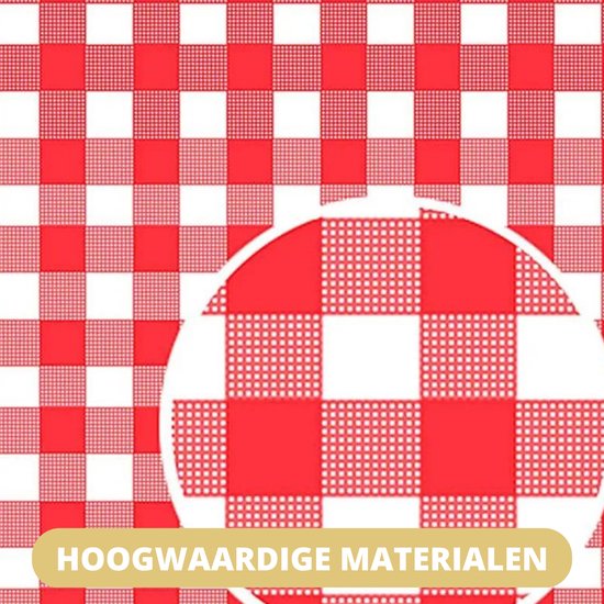 Wegwerp tafelkleed - 2 stuks - Rood Wit - Vlek & Geurvrij - Verjaardagen - Picknick - Geblokt - Merkloos