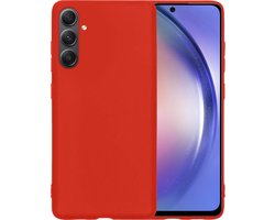 Hoesje - Geschikt voor Samsung Galaxy A54 - Sterk & Shockproof - Siliconen Case - Hoes Cover - Telefoonhoes - Rood