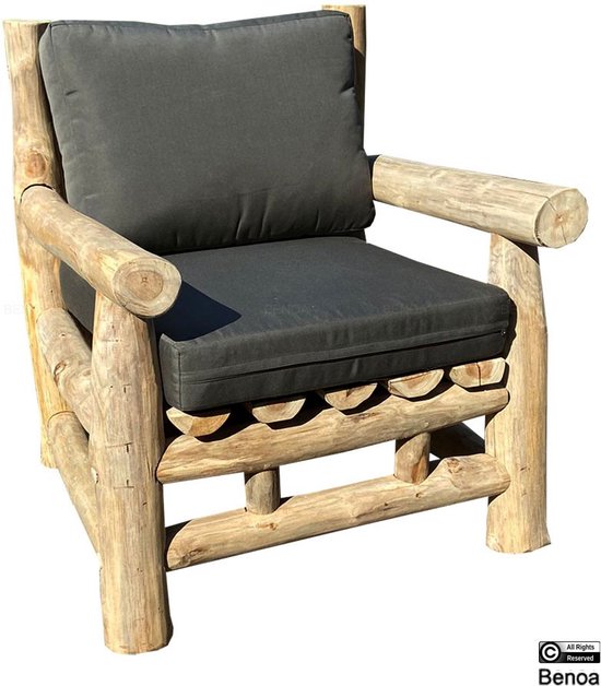 HorstDeco - Chaise de Jardin - Chaise tronc d'arbre - Chaise en bois -  Extérieur -... | bol