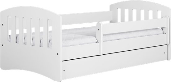 Kocot Kids - Bed classic 1 wit met lade zonder matras 160/80 - Kinderbed - Wit