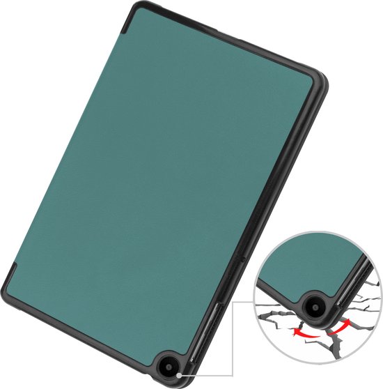 Pochette pour Tablette et Ordinateur Portable 11'', Aspect Cuir avec  Support à Rabat Souple - Vert Menthe