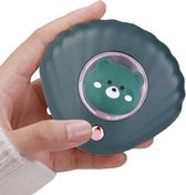 TechU™ Handwarmer Schelp – Groen – Oplaadbare Hand Heater – 8*7.5 cm – Werktijd 3 uur – 5 Volt