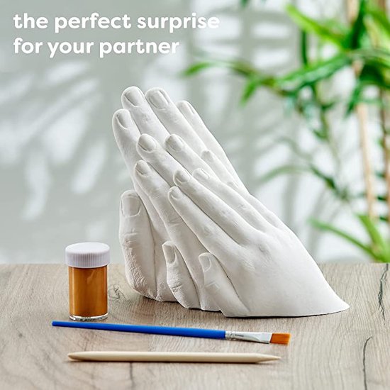 Handafdrukset , Handen Casting Kit , Handafdruk Set voor Koppels voor vele Gelegenheden, 3D Hand Molding Kit all-in-one Hand-Casting Kit met Alginaat en Gips,Doe-Het-Zelf / Babygeschenkset van Merkloos — afbeelding 3