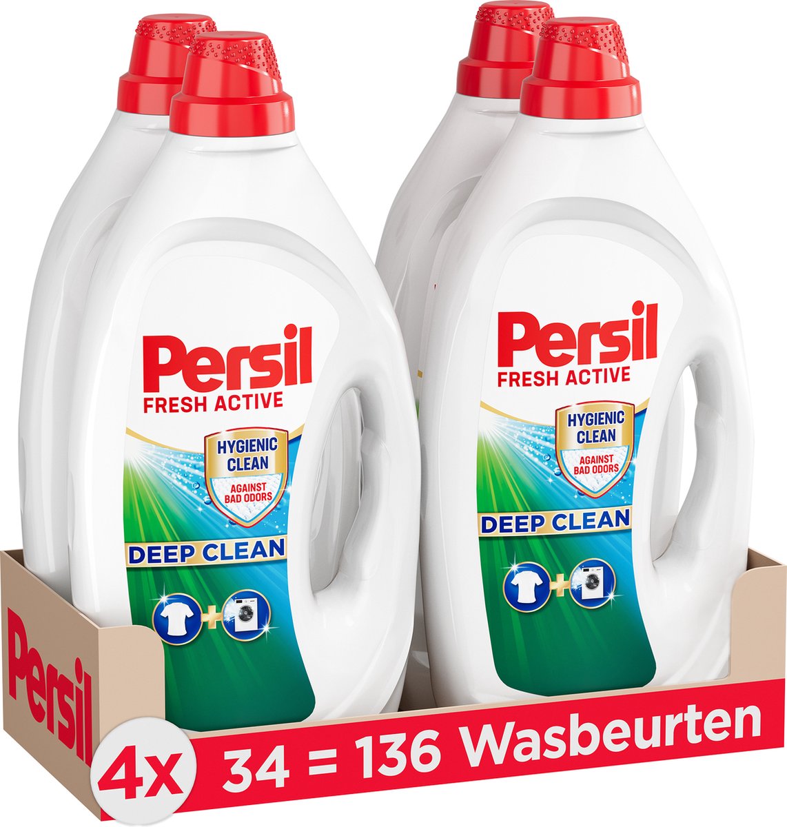 Persil hygienic clean vloeibaar wasmiddel voordeelverpakking 4 x