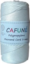 Cafuné Polypropyleen Macrame koord - Wit - 3mm - PP6 - gevlochten koord - Haken - Macramé - Tas maken