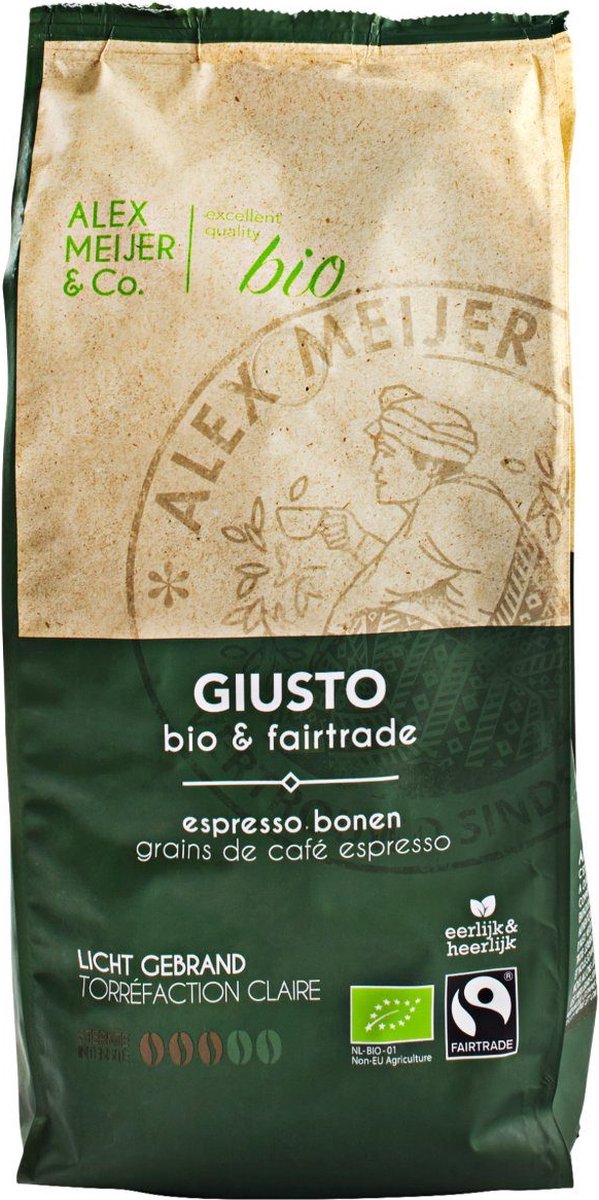 Goedkoopste Alex Meijer Espressobonen Fairtrade BIO - Zak 1 kilo
