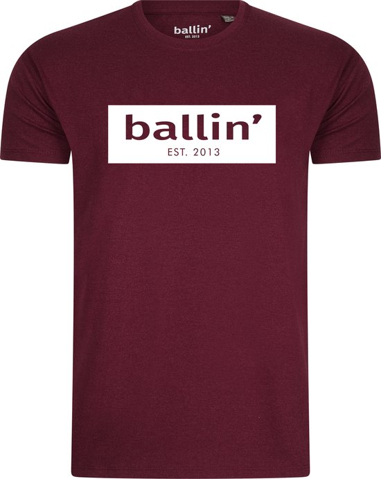 Heren Tee SS met Ballin Est. 2013 Cut Out Logo Shirt Print Rood Maat M bol