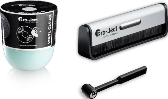 Pro-Ject - Cleaning Set Advanced – Platenborstel Brush-it – Naaldborstel Clean-it – Vinyl Clean - Platenspeler schoonmaakset - Voor iedere platenspeler