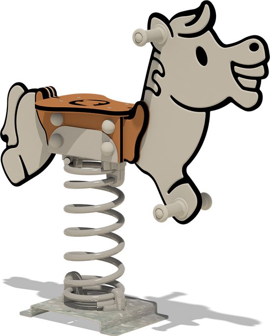 Wipkip Wickey PRO paard "Jolley" voor de tuin met Bodemplaat