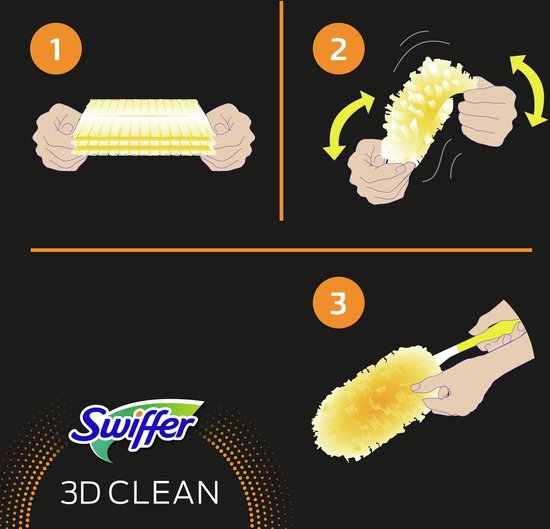 Swiffer Duster 3D Clean - Plumeau Navullingen - Vangt En Houdt Stof Vast - Voordeelverpakking 3 x 10 stuks - Swiffer
