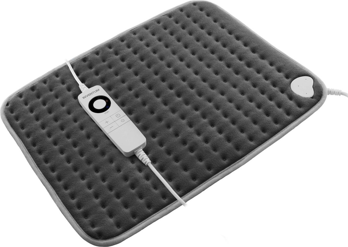 Bol.com Inventum HNK186G elektrisch warmtekussen 60x40 cm - Extra groot - Automatische uitschakeling - 6 warmtestanden - Fleece ... aanbieding