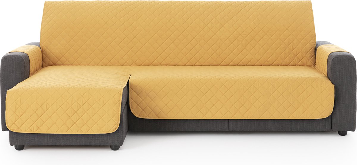 Belmarti® Bankbeschermer Duo Chaise Longue 200cm breed - Geel – Gevoerde stof voor extra comfort en duurzaamheid – Ideaal voor gezinnen met huisdieren – Premium kwaliteit