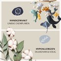 Handgemaakt, unieke exemplaren. Hypoallergeen, duurzaam & veilig. Met katoen en eucalyptus.