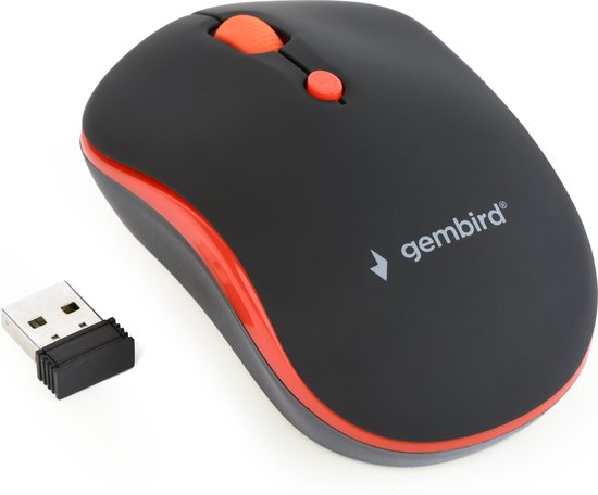 Foto: Gembird wireless optical mouse musw 4b 03 r 1600dp maus muis ambidextrous rf draadloos optisch 1600 dpi