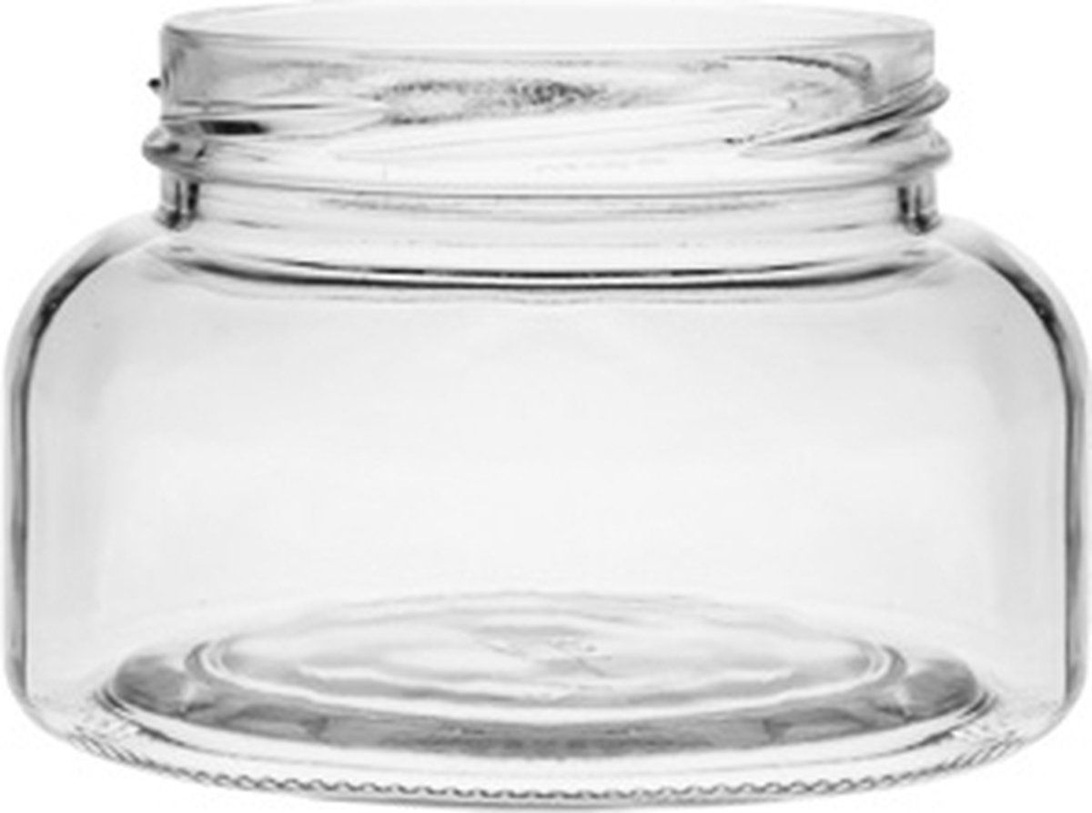 Cottohouse - Glazen Conserveerpot 6 Stuks - Jam Pot - Met Koper Kleur Deksel - Luchtdicht - 435ml - Blueseal